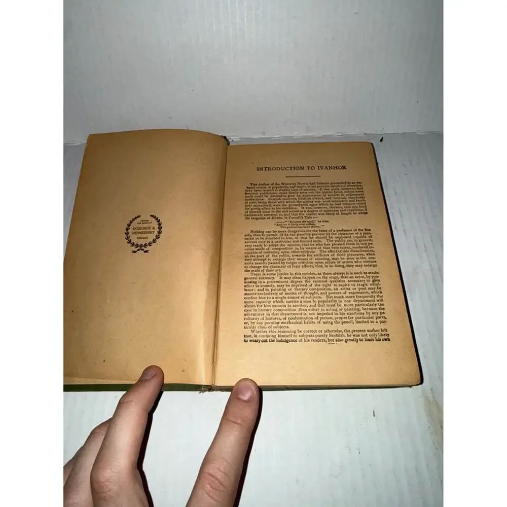 Ivanhoe by Walter Scott Antique Hardcover Donohue Henneberry & Co.
